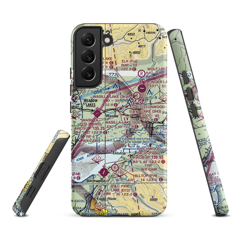St John Homestead Airport (4AK2) VFR Sectional Samsung Phone Case Samsung Galaxy S22 Plus model shown