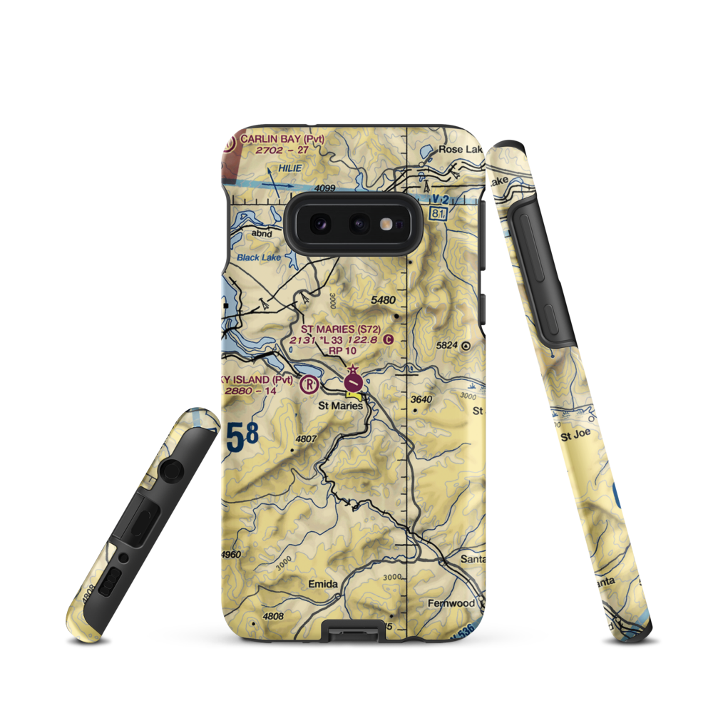 St Maries Municipal Airport (S72) VFR Sectional Samsung Phone Case Samsung Galaxy S10 Plus model shown
