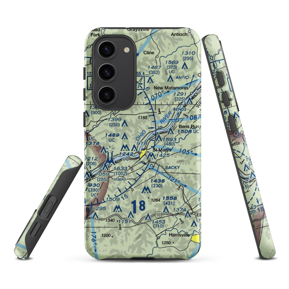 St Mary's Seaplane Base (WV40) VFR Sectional Samsung Phone Case Samsung Galaxy S23 Plus model shown