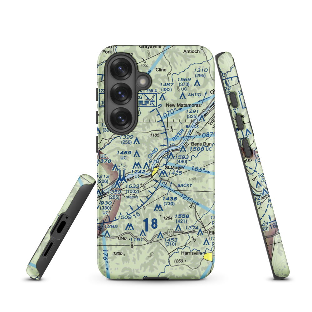St Mary's Seaplane Base (WV40) VFR Sectional Samsung Phone Case Samsung Galaxy S25 model shown