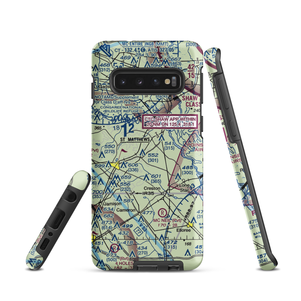 St. Mathews Airport (99SC) VFR Sectional Samsung Phone Case Samsung Galaxy S10 model shown