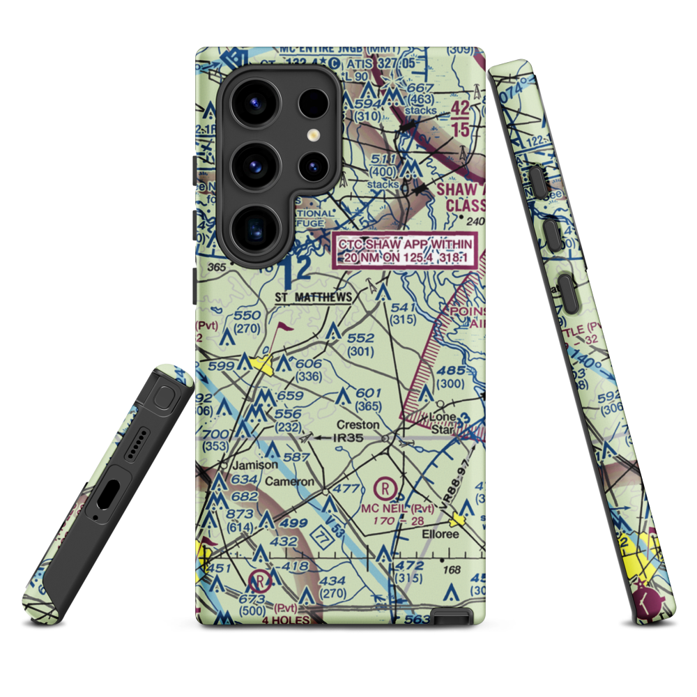 St. Mathews Airport (99SC) VFR Sectional Samsung Phone Case Samsung Galaxy S24 Ultra model shown