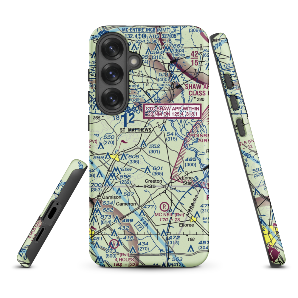 St. Mathews Airport (99SC) VFR Sectional Samsung Phone Case Samsung Galaxy S25 Plus model shown