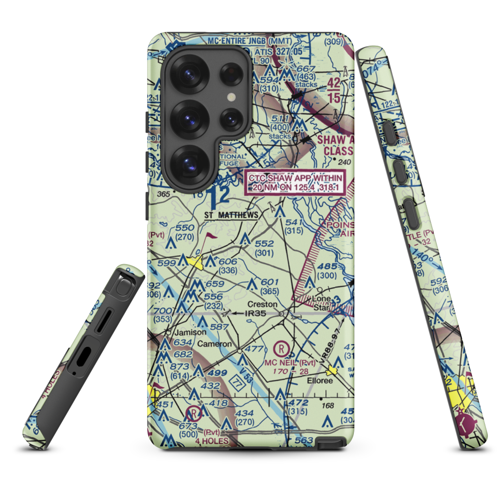 St. Mathews Airport (99SC) VFR Sectional Samsung Phone Case Samsung Galaxy S25 Ultra model shown