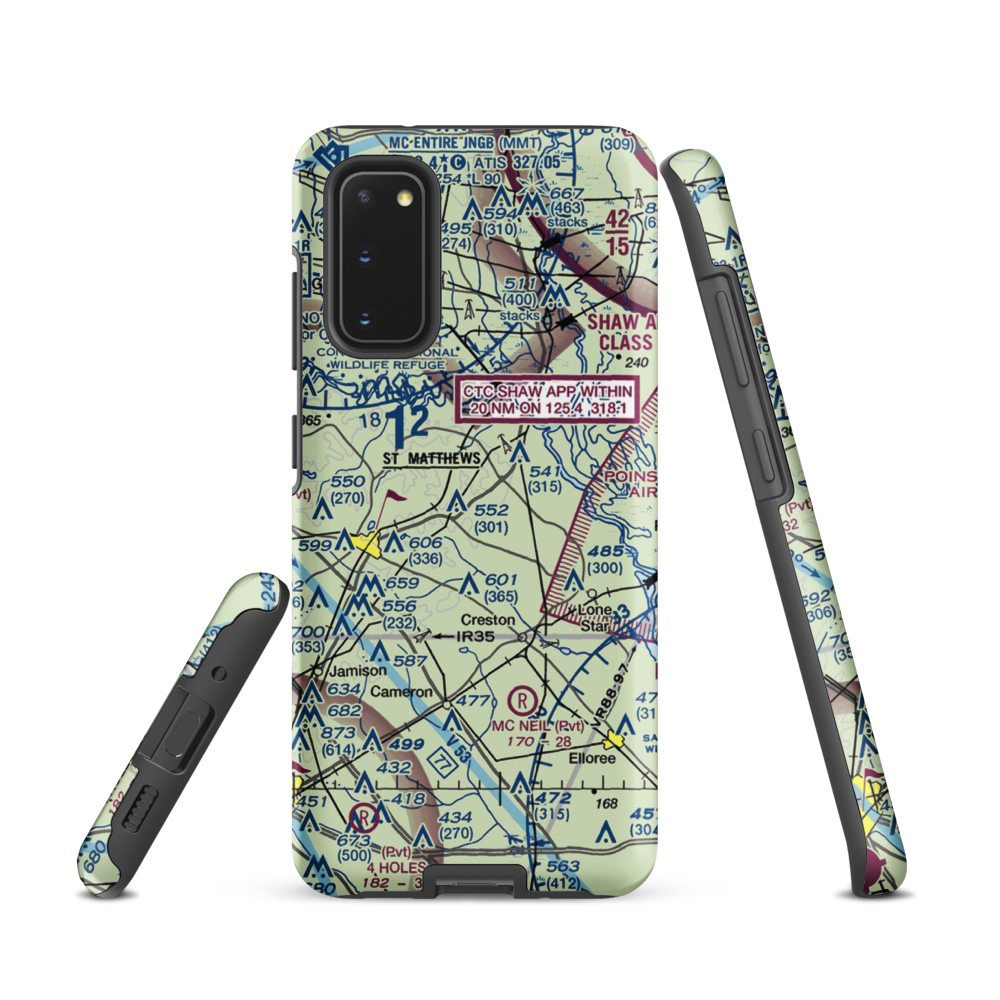 St. Mathews Airport (99SC) VFR Sectional Samsung Phone Case Samsung Galaxy S20 model shown