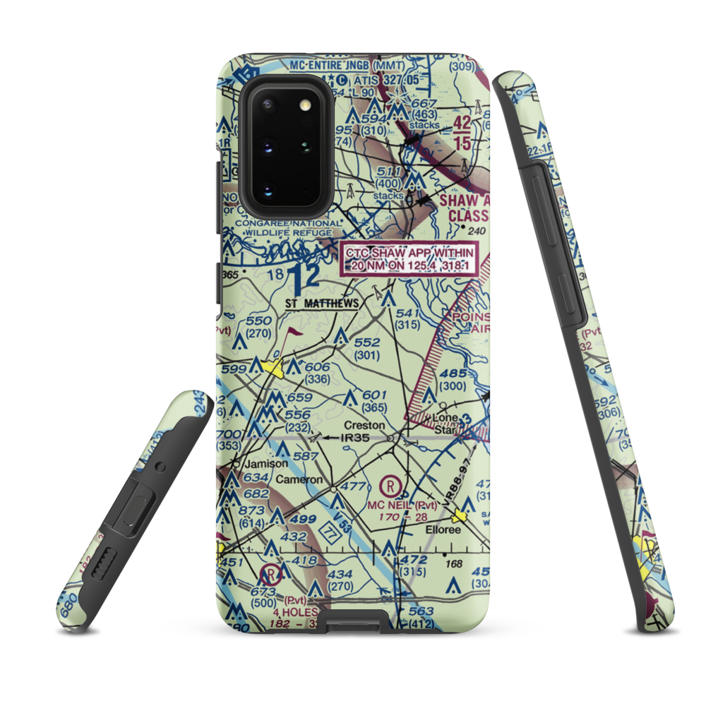 St. Mathews Airport (99SC) VFR Sectional Samsung Phone Case Samsung Galaxy S20 Plus model shown