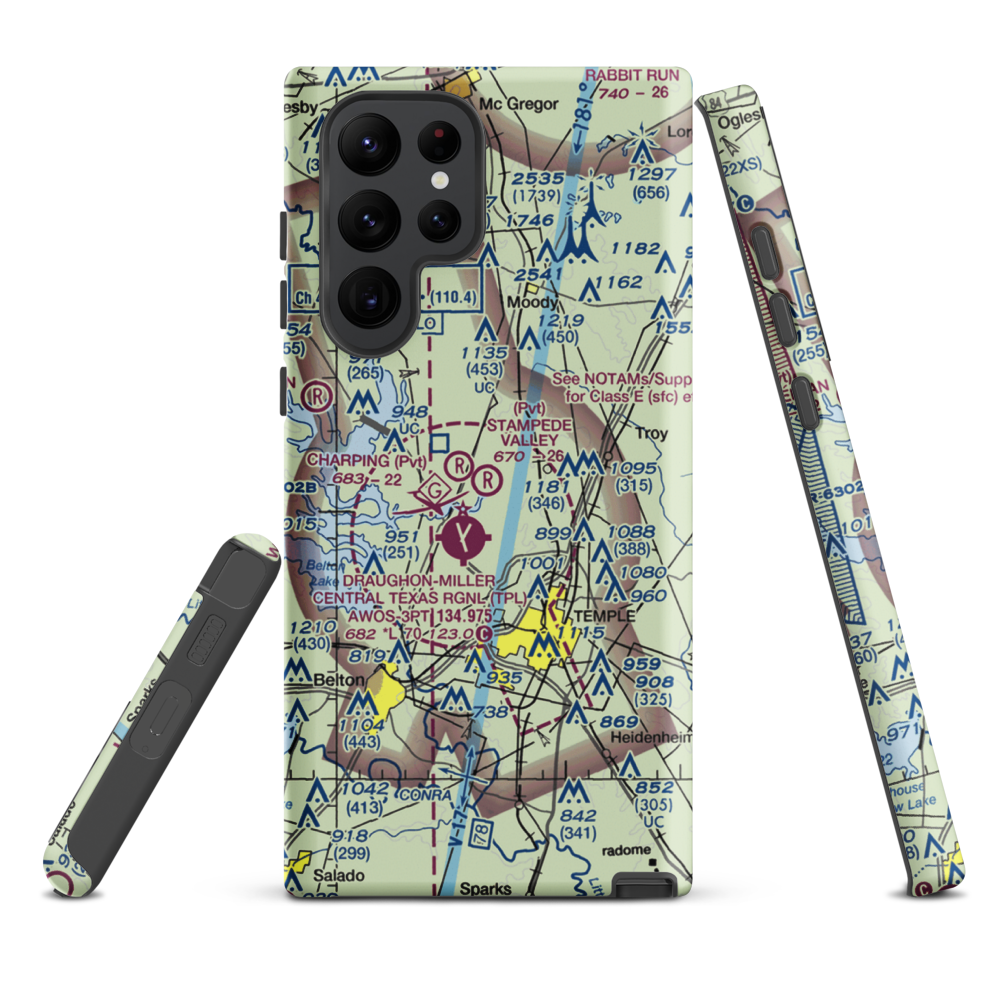 Stampede Valley Airport (6TS4) VFR Sectional Samsung Phone Case Samsung Galaxy S22 Ultra model shown