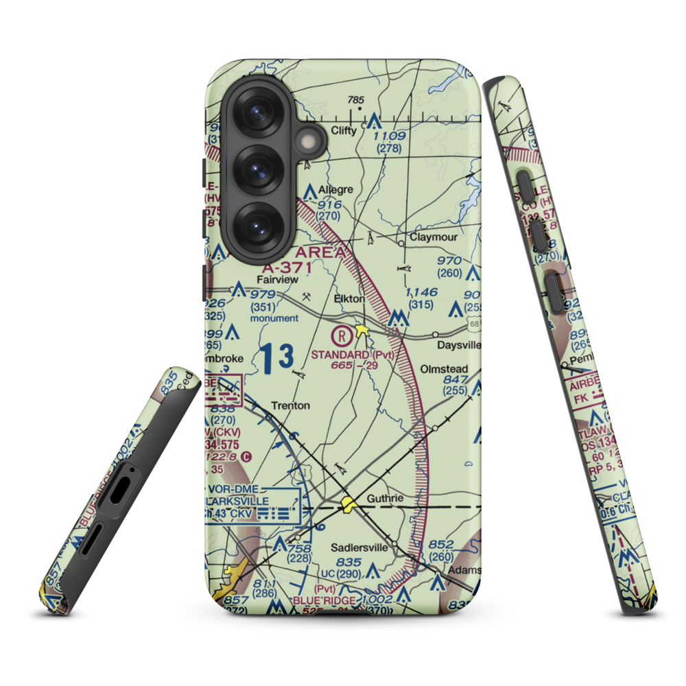 Standard Field (5KY4) VFR Sectional Samsung Phone Case Samsung Galaxy S25 Plus model shown
