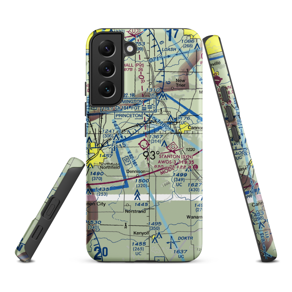 Stanton Airfield (SYN) VFR Sectional Samsung Phone Case Samsung Galaxy S22 Plus model shown