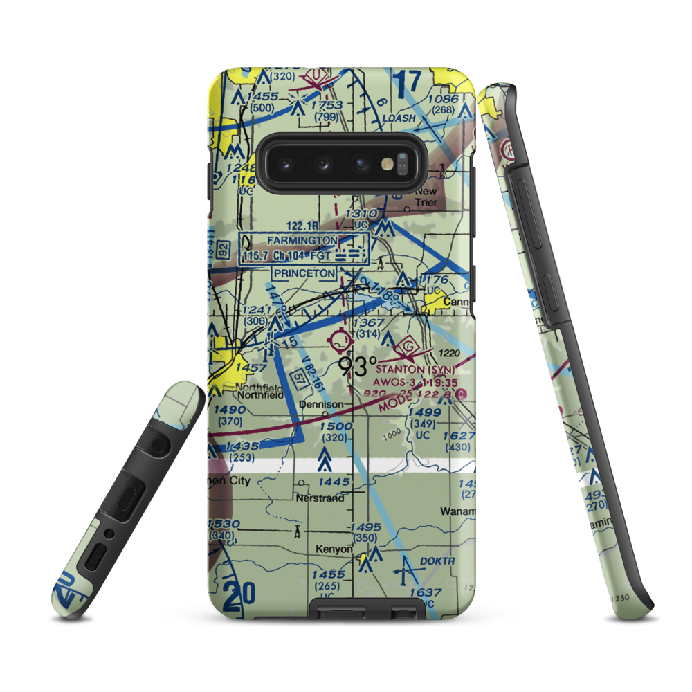 Stanton Airfield (SYN) VFR Sectional Samsung Phone Case Samsung Galaxy S10 Plus model shown