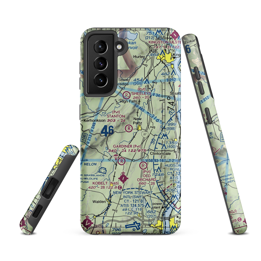 Stanton Airport (NY35) VFR Sectional Samsung Phone Case Samsung Galaxy S21 FE model shown