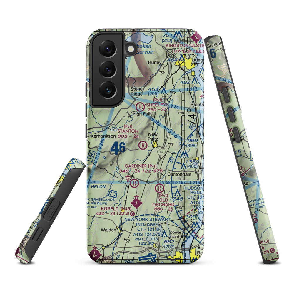 Stanton Airport (NY35) VFR Sectional Samsung Phone Case Samsung Galaxy S22 Plus model shown