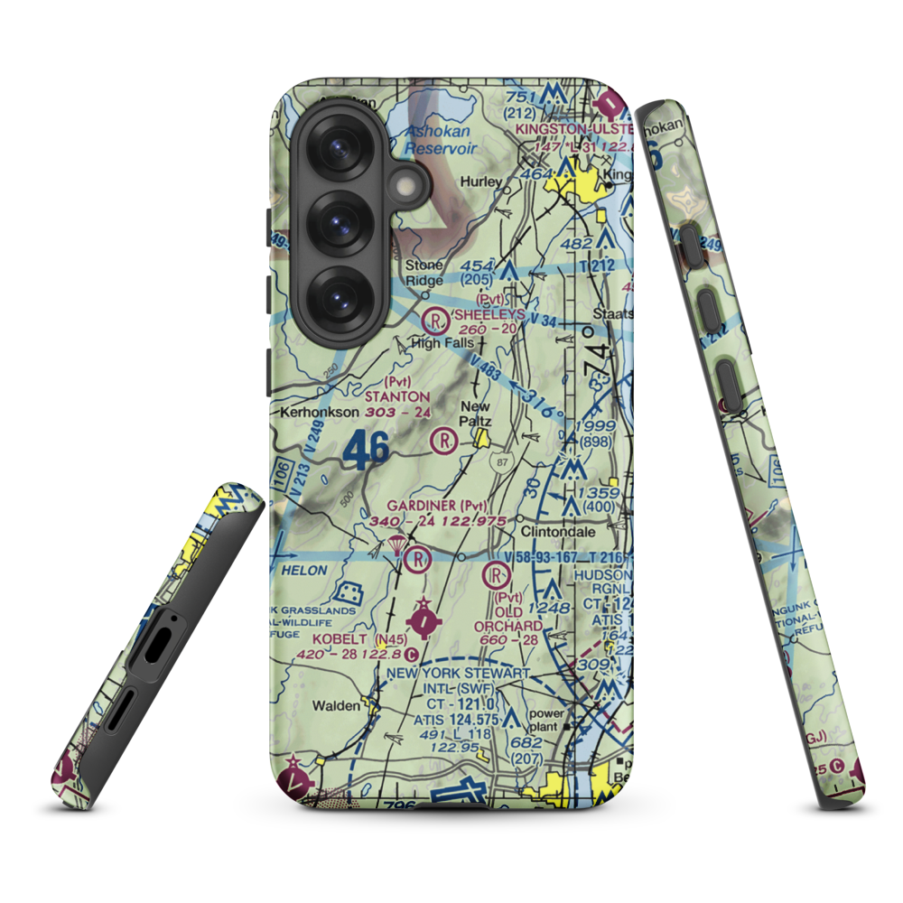 Stanton Airport (NY35) VFR Sectional Samsung Phone Case Samsung Galaxy S25 Plus model shown