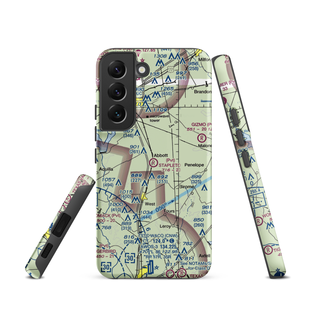 Stapleton Field (TX03) VFR Sectional Samsung Phone Case Samsung Galaxy S22 model shown