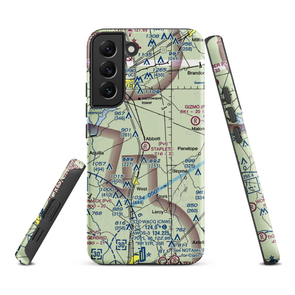 Stapleton Field (TX03) VFR Sectional Samsung Phone Case Samsung Galaxy S22 Plus model shown