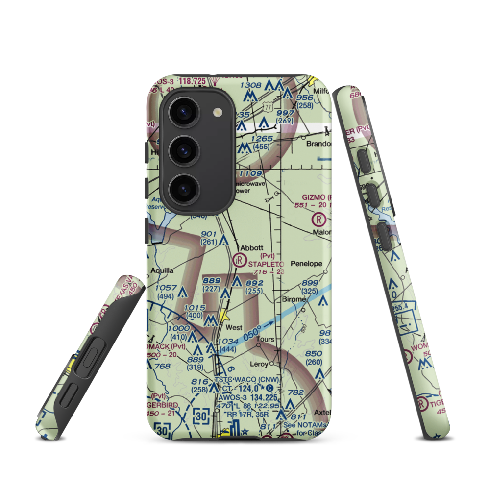 Stapleton Field (TX03) VFR Sectional Samsung Phone Case Samsung Galaxy S23 model shown