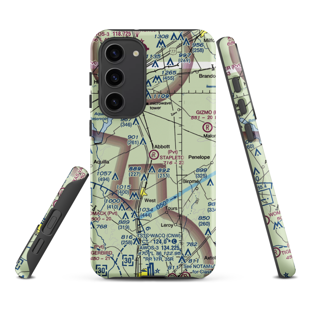 Stapleton Field (TX03) VFR Sectional Samsung Phone Case Samsung Galaxy S23 Plus model shown