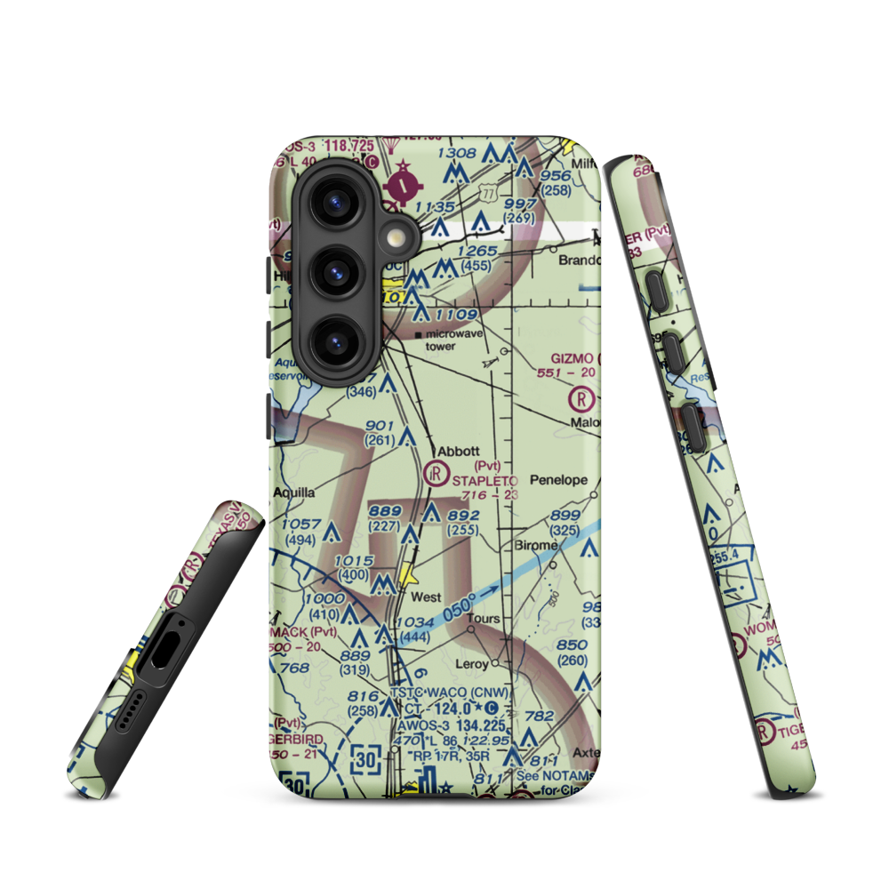 Stapleton Field (TX03) VFR Sectional Samsung Phone Case Samsung Galaxy S24 model shown