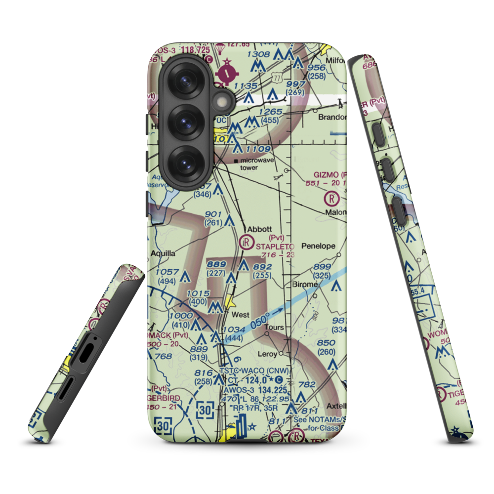 Stapleton Field (TX03) VFR Sectional Samsung Phone Case Samsung Galaxy S25 Plus model shown