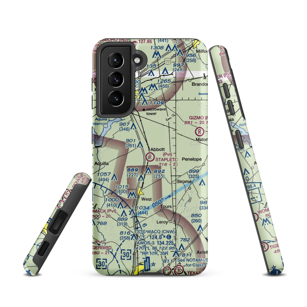 Stapleton Field (TX03) VFR Sectional Samsung Phone Case Samsung Galaxy S21 model shown