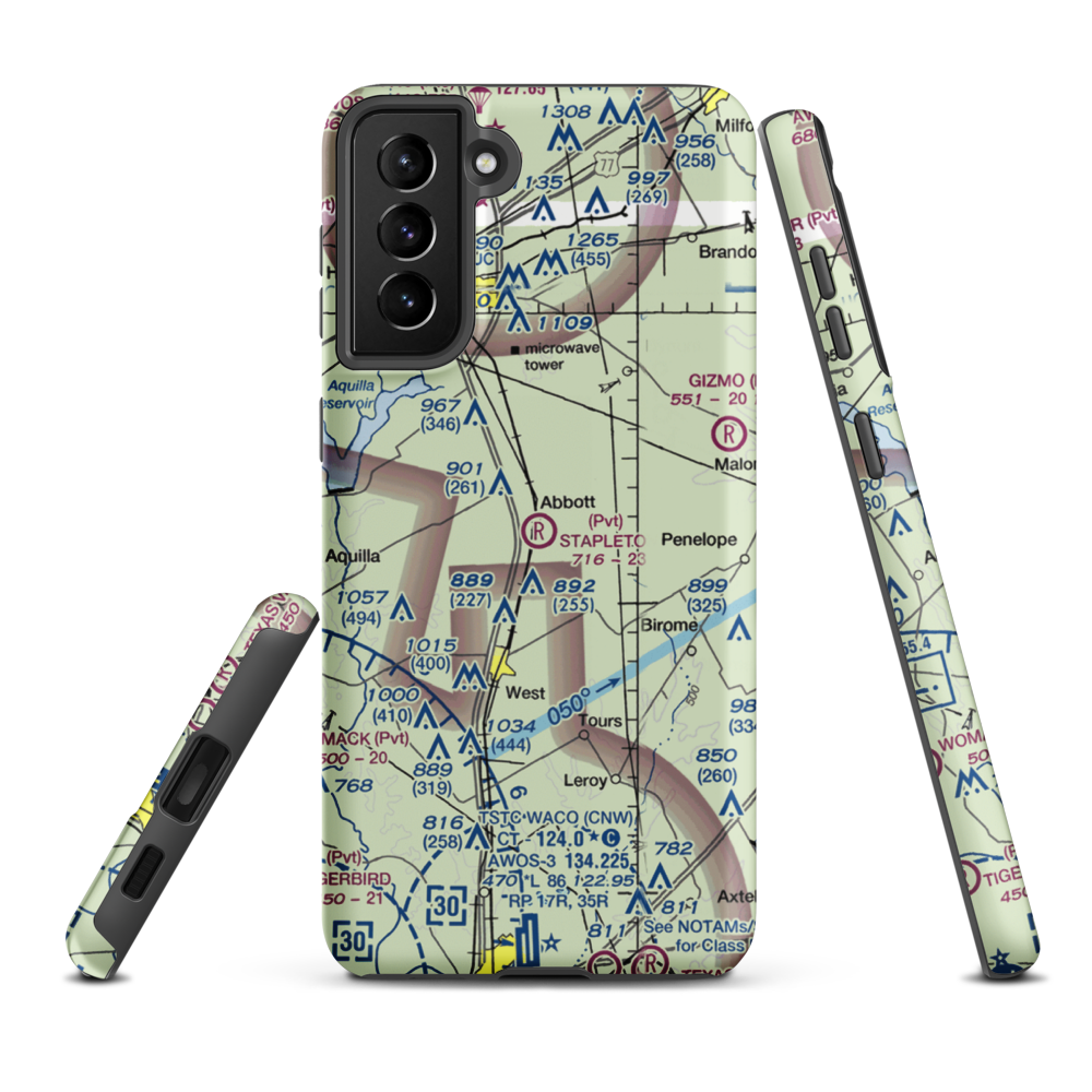 Stapleton Field (TX03) VFR Sectional Samsung Phone Case Samsung Galaxy S21 FE model shown