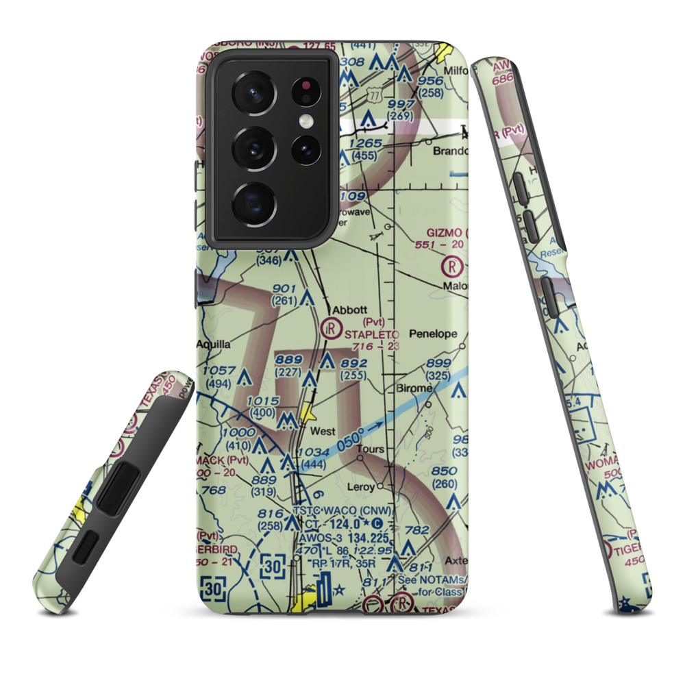 Stapleton Field (TX03) VFR Sectional Samsung Phone Case Samsung Galaxy S21 Ultra model shown