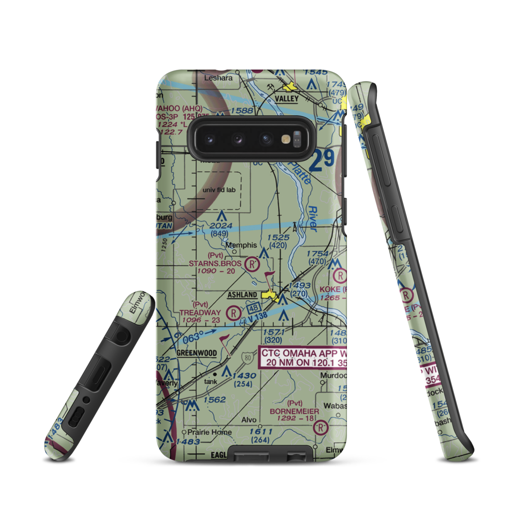 Starns Brothers Airport (53NE) VFR Sectional Samsung Phone Case Samsung Galaxy S10 model shown