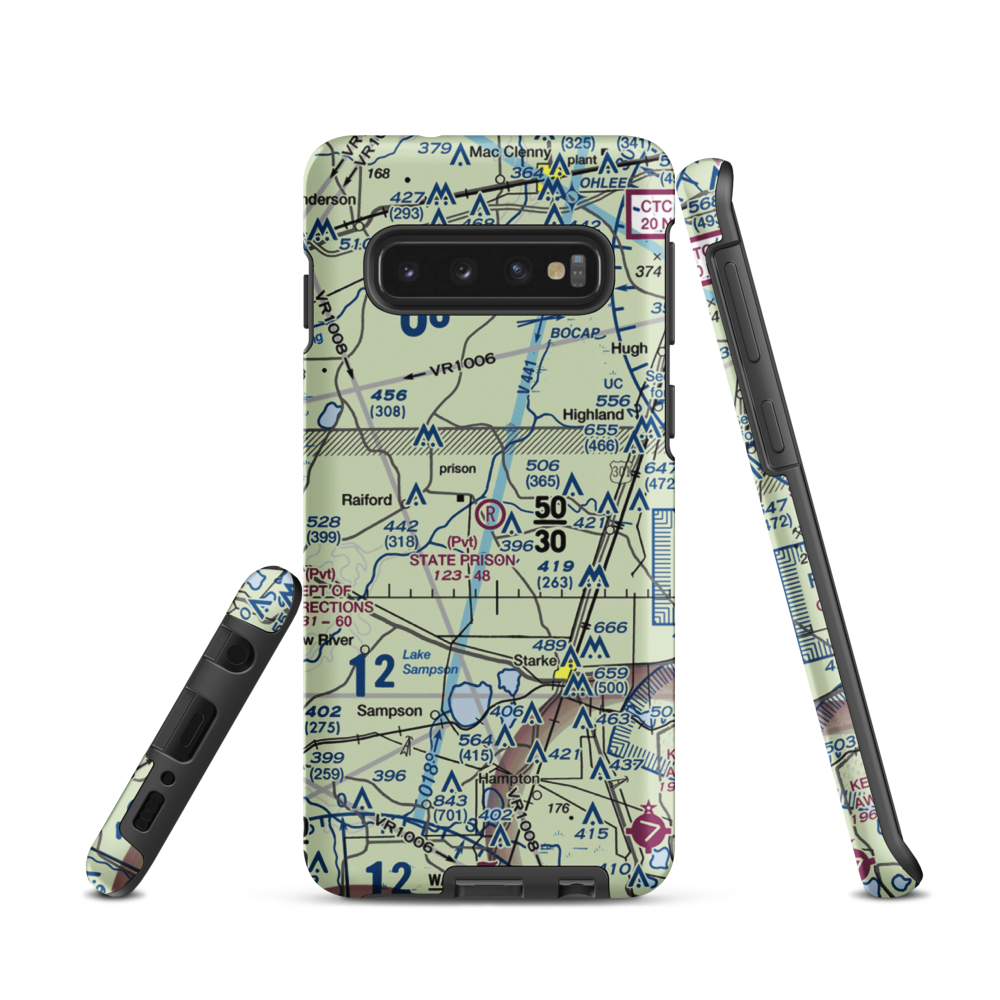 State Prison Field (FL28) VFR Sectional Samsung Phone Case Samsung Galaxy S10 model shown