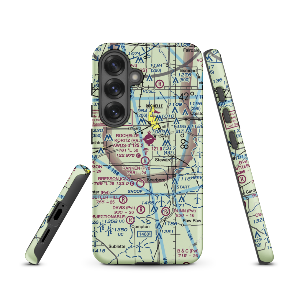 Staton Airport (4LL1) VFR Sectional Samsung Phone Case Samsung Galaxy S25 model shown