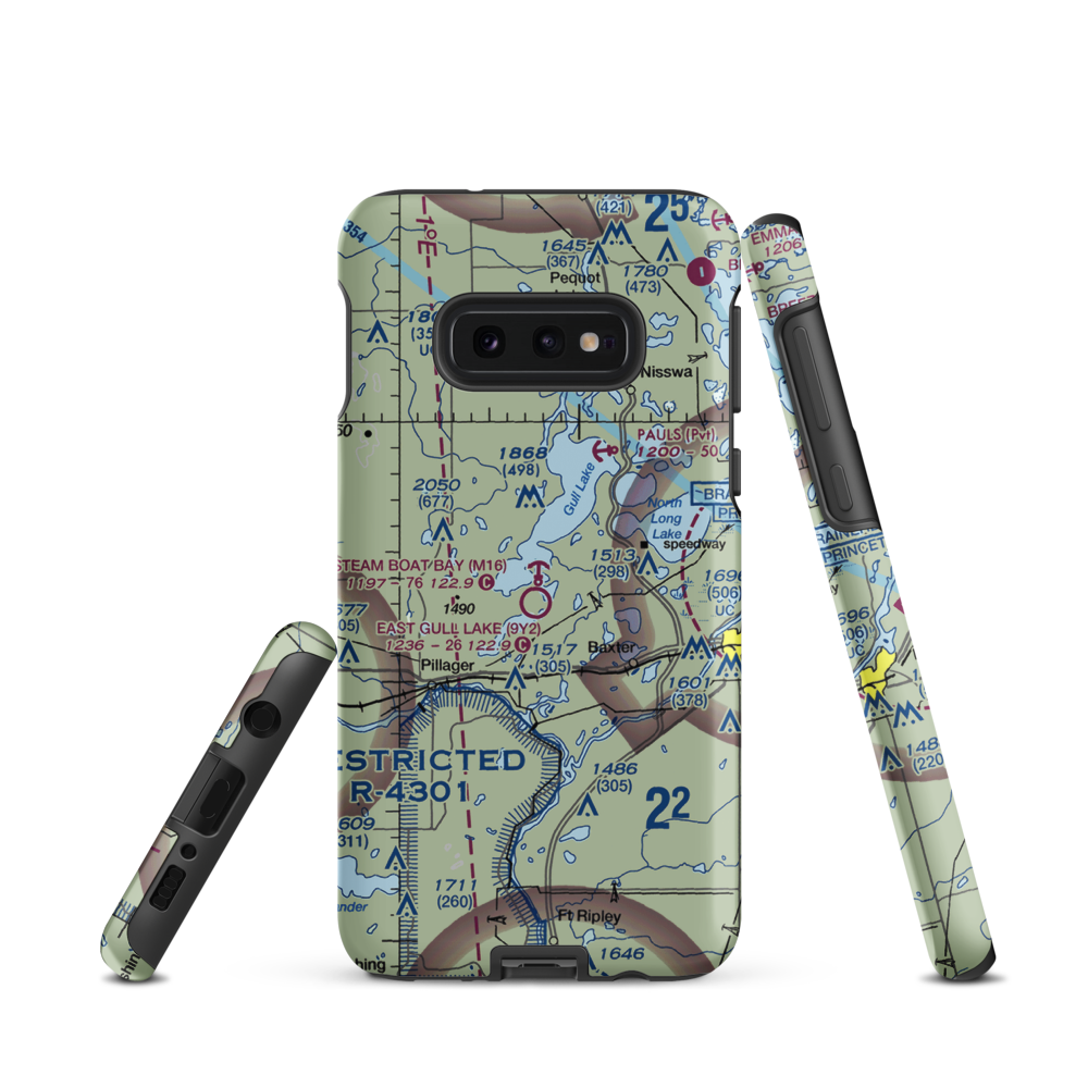 Steam Boat Bay Seaplane Base (M16) VFR Sectional Samsung Phone Case Samsung Galaxy S10e model shown