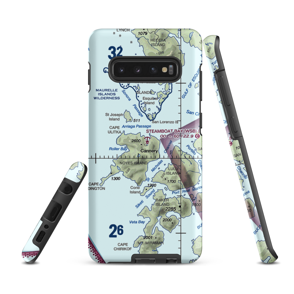 Steamboat Bay Seaplane Base (WSB) VFR Sectional Samsung Phone Case Samsung Galaxy S10 Plus model shown