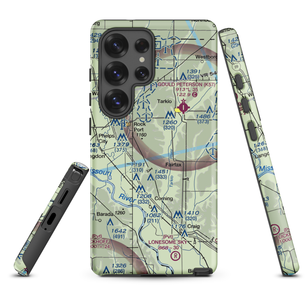 Steele Airport (24MU) VFR Sectional Samsung Phone Case Samsung Galaxy S25 Ultra model shown
