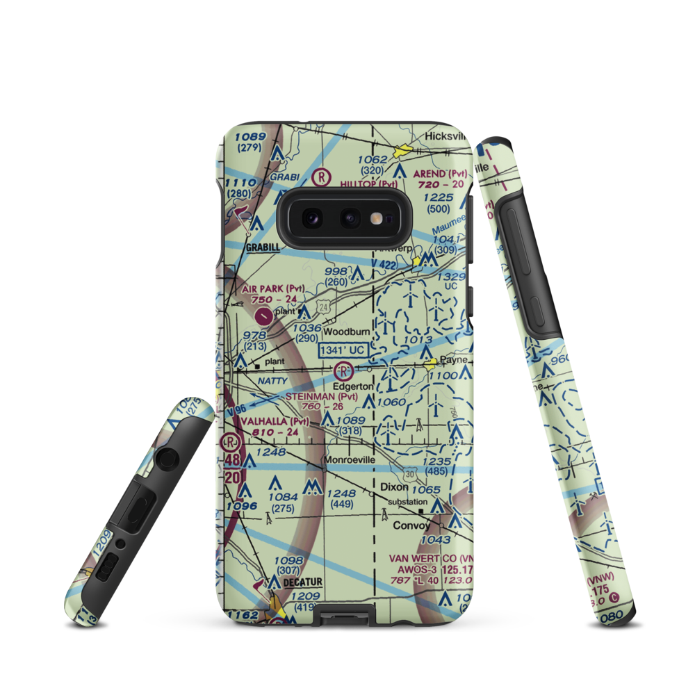 Steinman Airport (53II) VFR Sectional Samsung Phone Case Samsung Galaxy S10e model shown