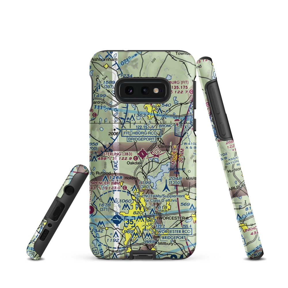 Sterling Airport (3B3) VFR Sectional Samsung Phone Case Samsung Galaxy S10e model shown