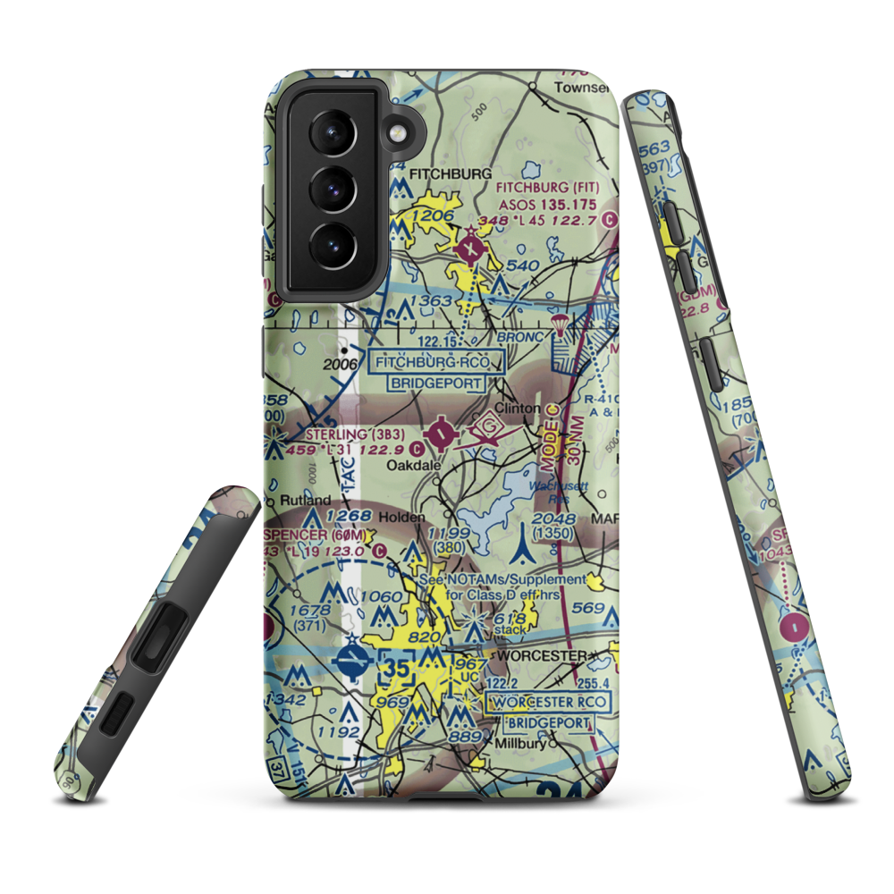 Sterling Airport (3B3) VFR Sectional Samsung Phone Case Samsung Galaxy S21 FE model shown