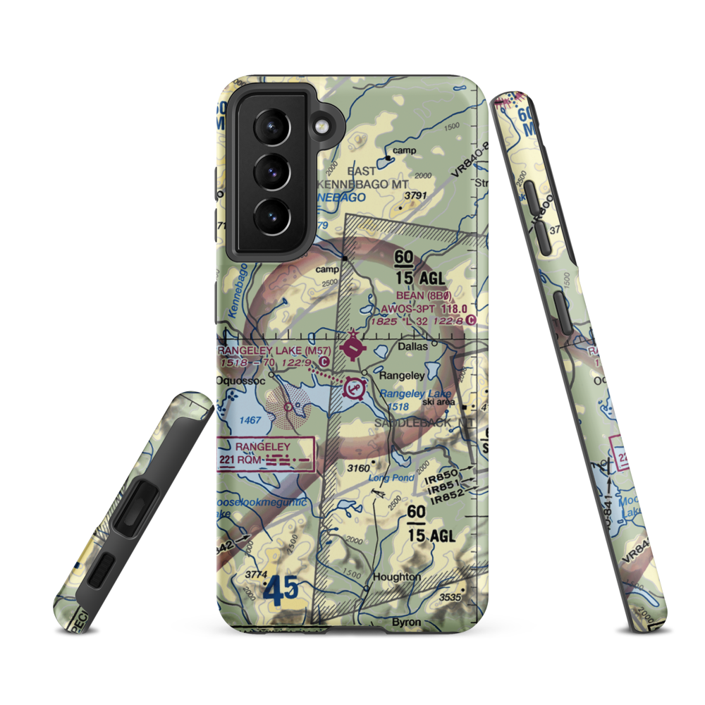 Steven A. Bean Municipal Airport (8B0) VFR Sectional Samsung Phone Case Samsung Galaxy S21 FE model shown