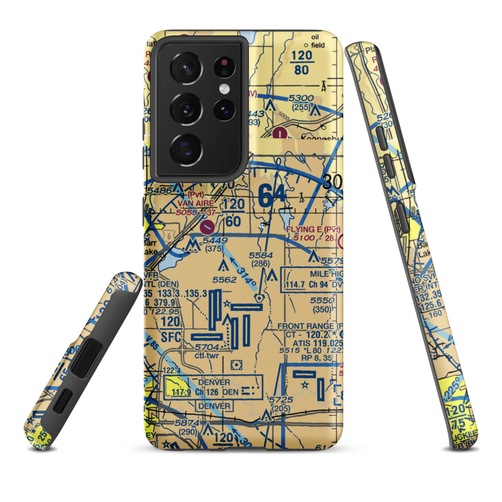 Stevens Airport (60CO) VFR Sectional Samsung Phone Case Samsung Galaxy S21 Ultra model shown