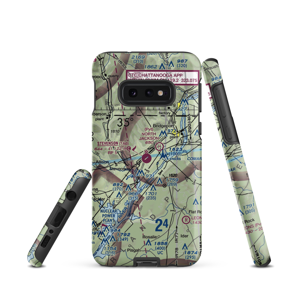 Stevenson Airport (7A6) VFR Sectional Samsung Phone Case Samsung Galaxy S10 Plus model shown