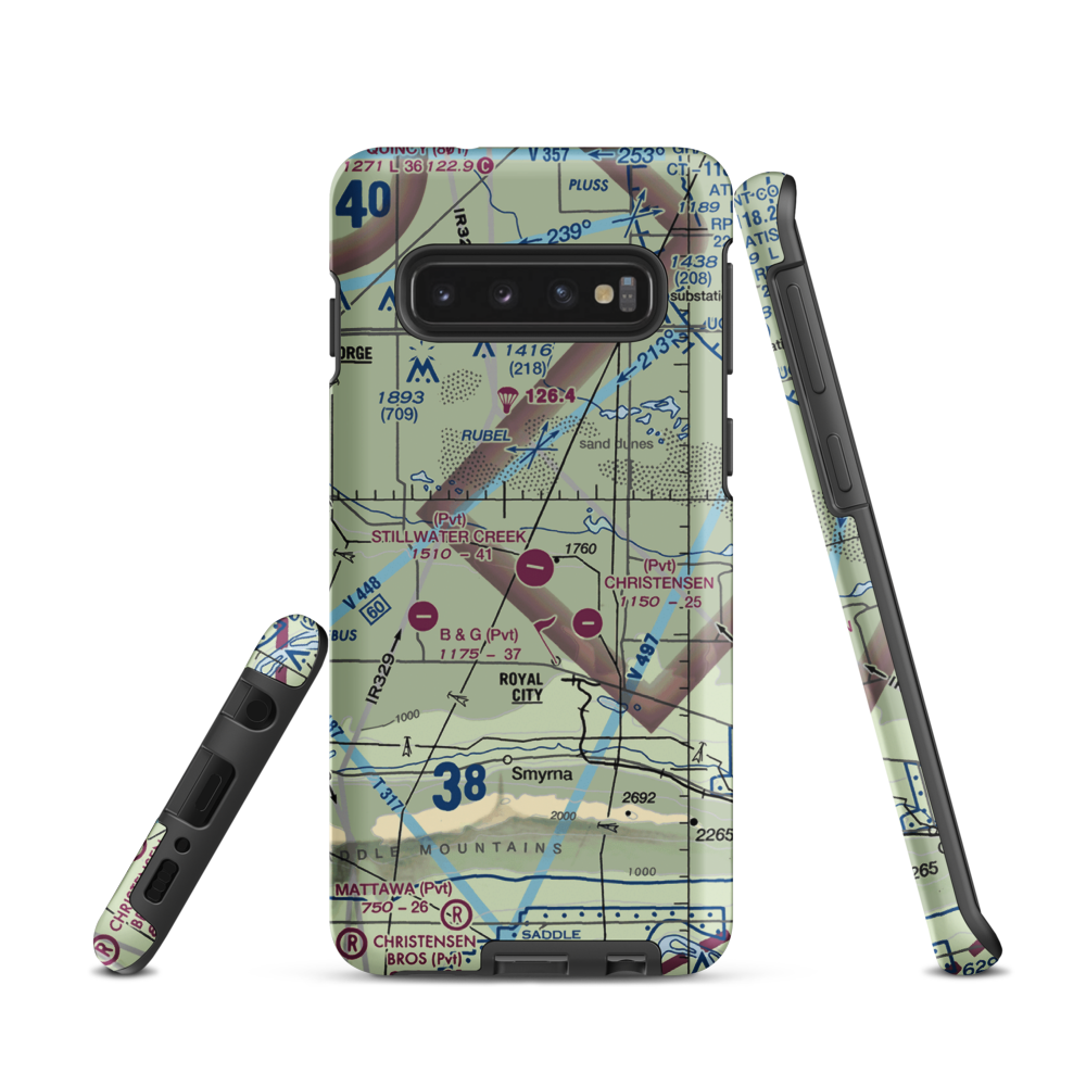 Stillwater Creek Airport (04WN) VFR Sectional Samsung Phone Case Samsung Galaxy S10 model shown