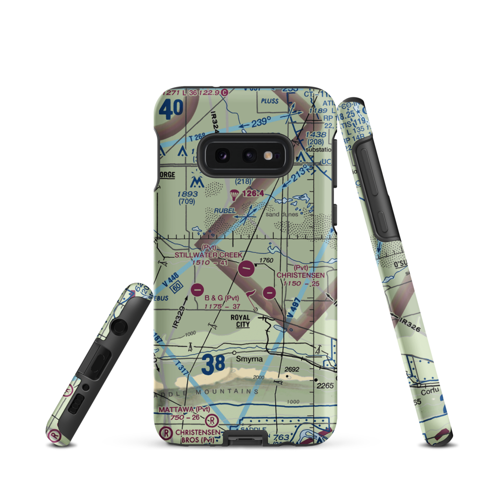 Stillwater Creek Airport (04WN) VFR Sectional Samsung Phone Case Samsung Galaxy S10e model shown