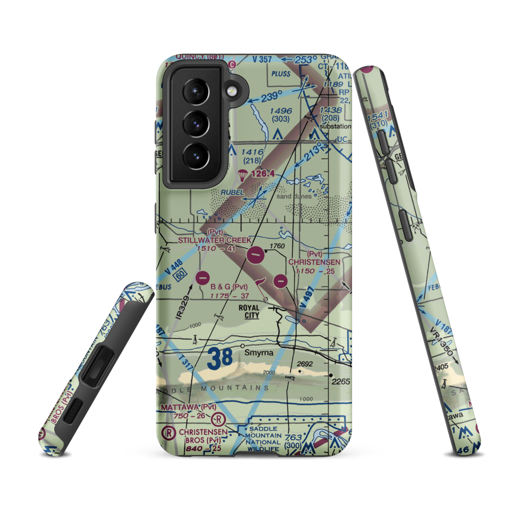 Stillwater Creek Airport (04WN) VFR Sectional Samsung Phone Case Samsung Galaxy S21 Ultra model shown