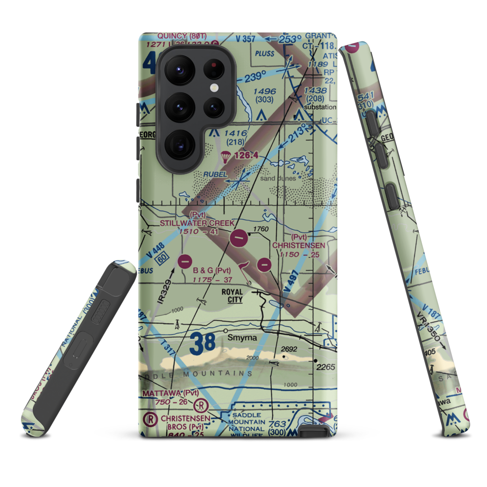 Stillwater Creek Airport (04WN) VFR Sectional Samsung Phone Case Samsung Galaxy S22 Ultra model shown