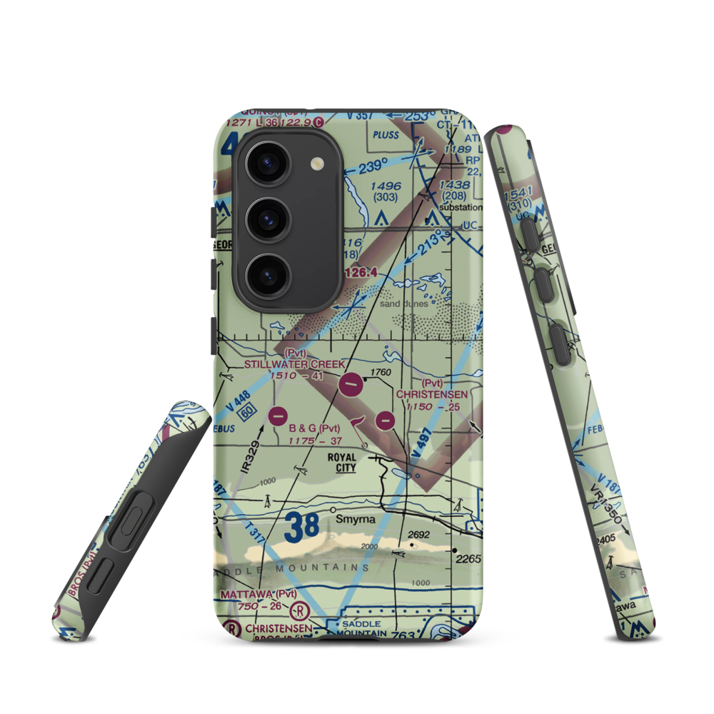 Stillwater Creek Airport (04WN) VFR Sectional Samsung Phone Case Samsung Galaxy S23 model shown
