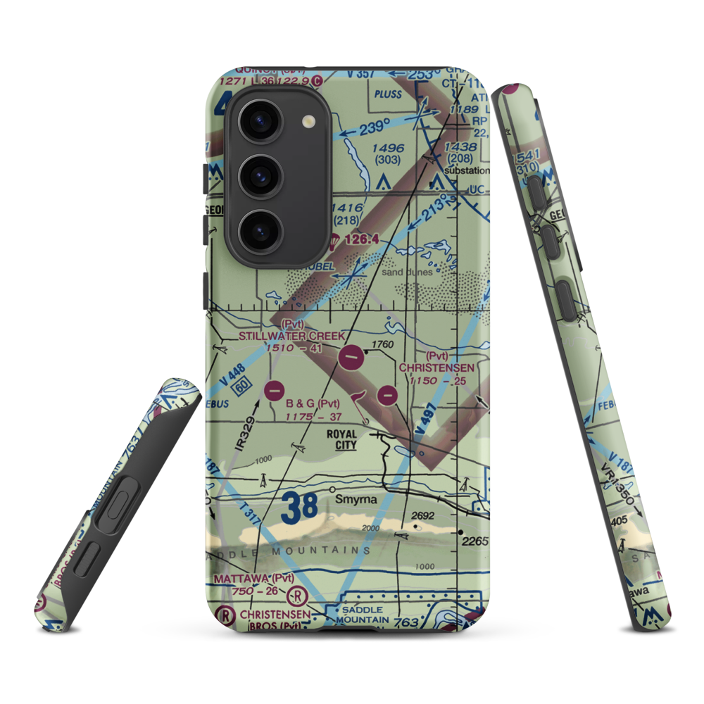 Stillwater Creek Airport (04WN) VFR Sectional Samsung Phone Case Samsung Galaxy S23 Plus model shown