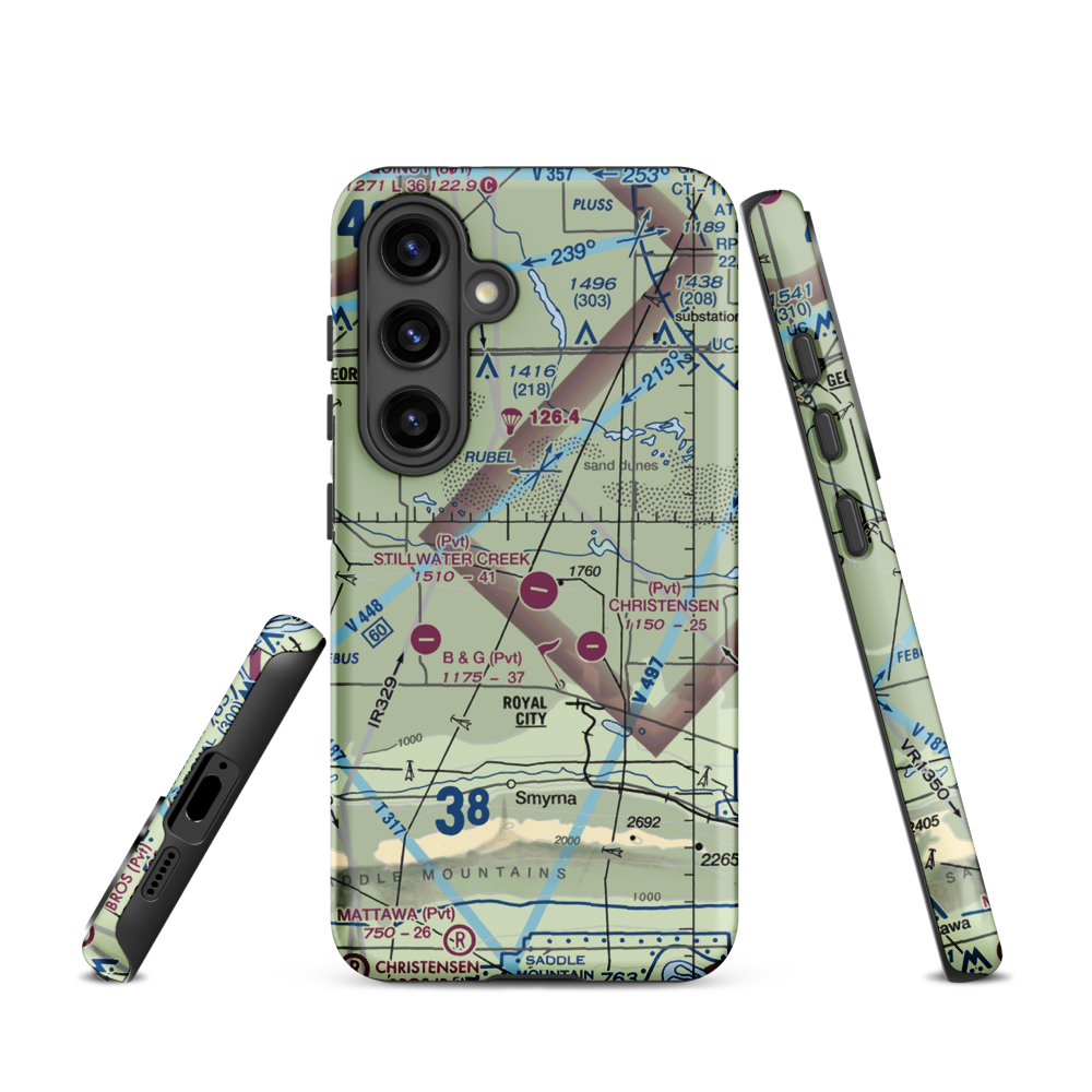 Stillwater Creek Airport (04WN) VFR Sectional Samsung Phone Case Samsung Galaxy S24 model shown