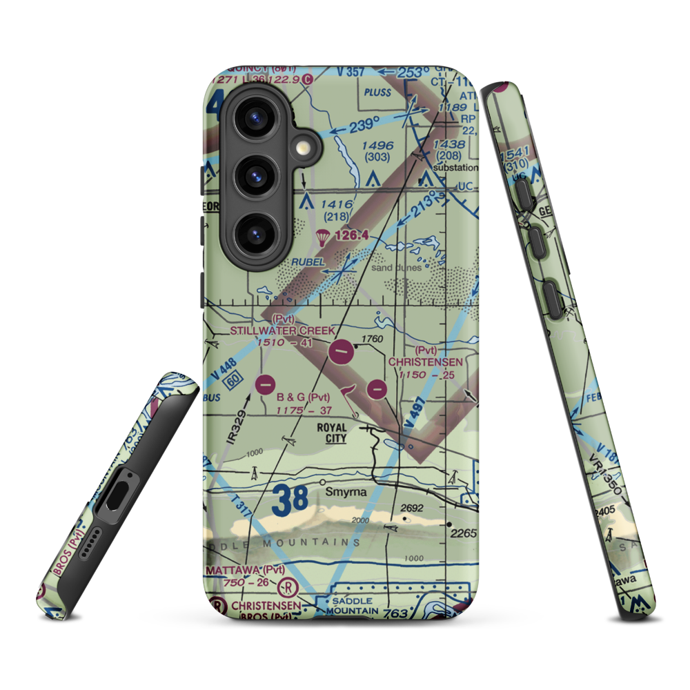 Stillwater Creek Airport (04WN) VFR Sectional Samsung Phone Case Samsung Galaxy S24 Plus model shown