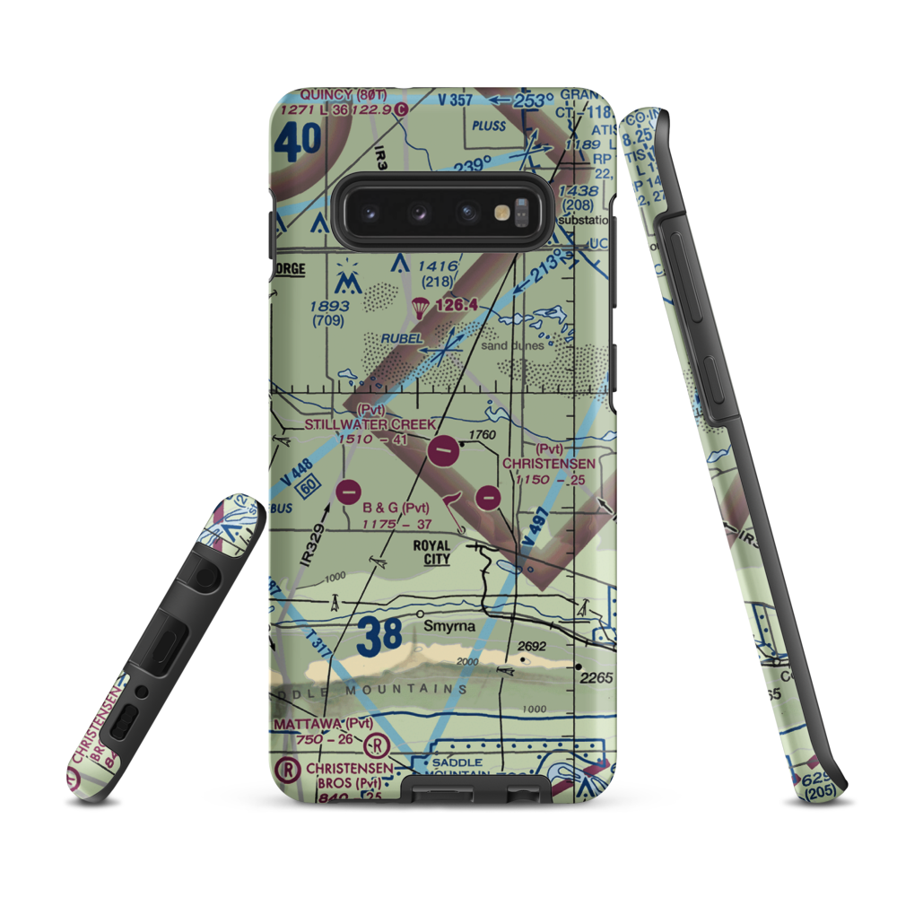 Stillwater Creek Airport (04WN) VFR Sectional Samsung Phone Case Samsung Galaxy S10 Plus model shown