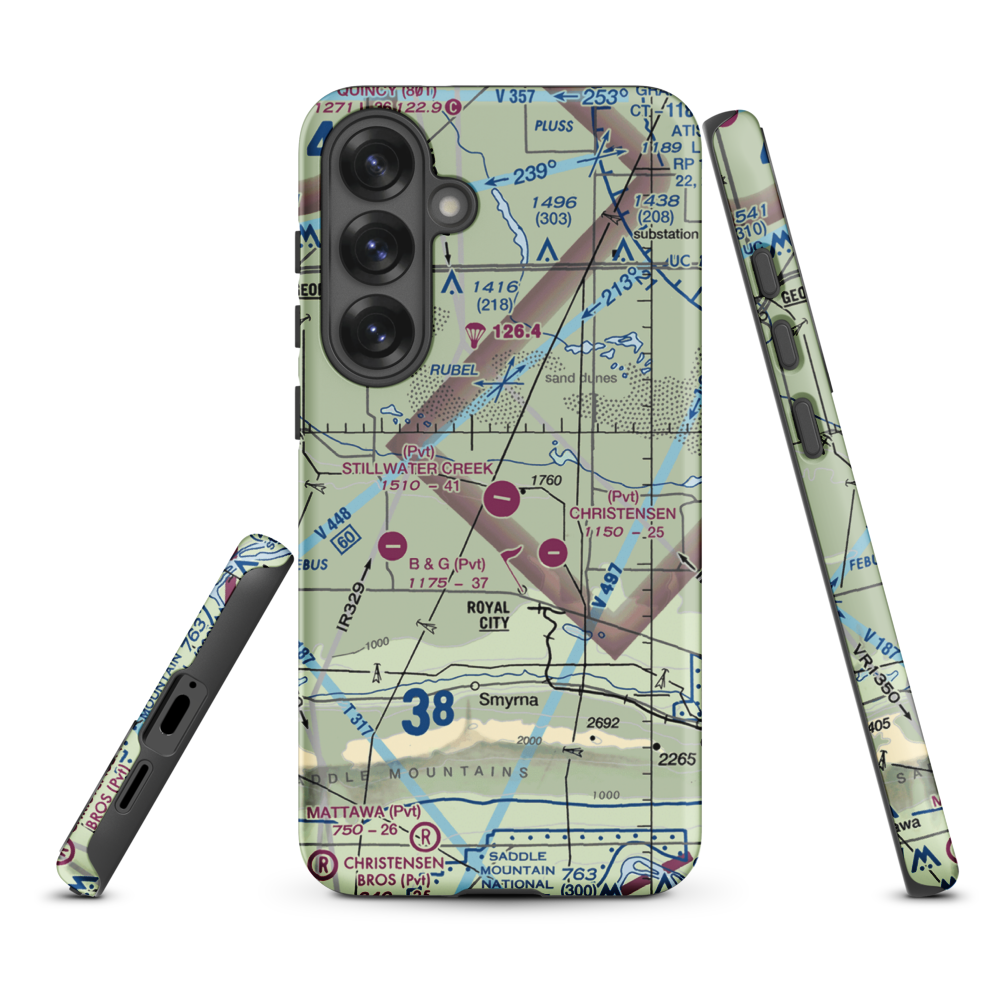 Stillwater Creek Airport (04WN) VFR Sectional Samsung Phone Case Samsung Galaxy S25 Plus model shown