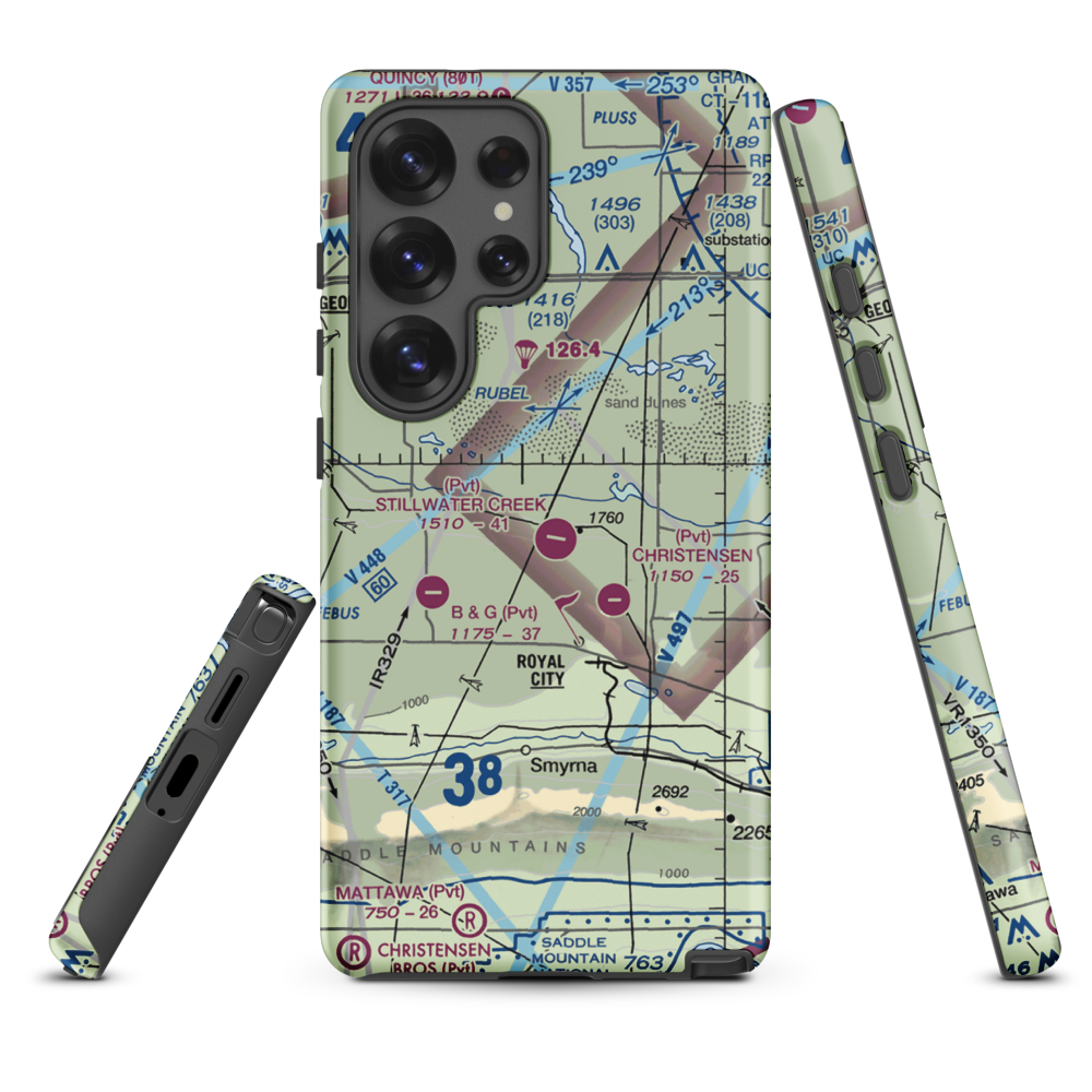Stillwater Creek Airport (04WN) VFR Sectional Samsung Phone Case Samsung Galaxy S25 Ultra model shown