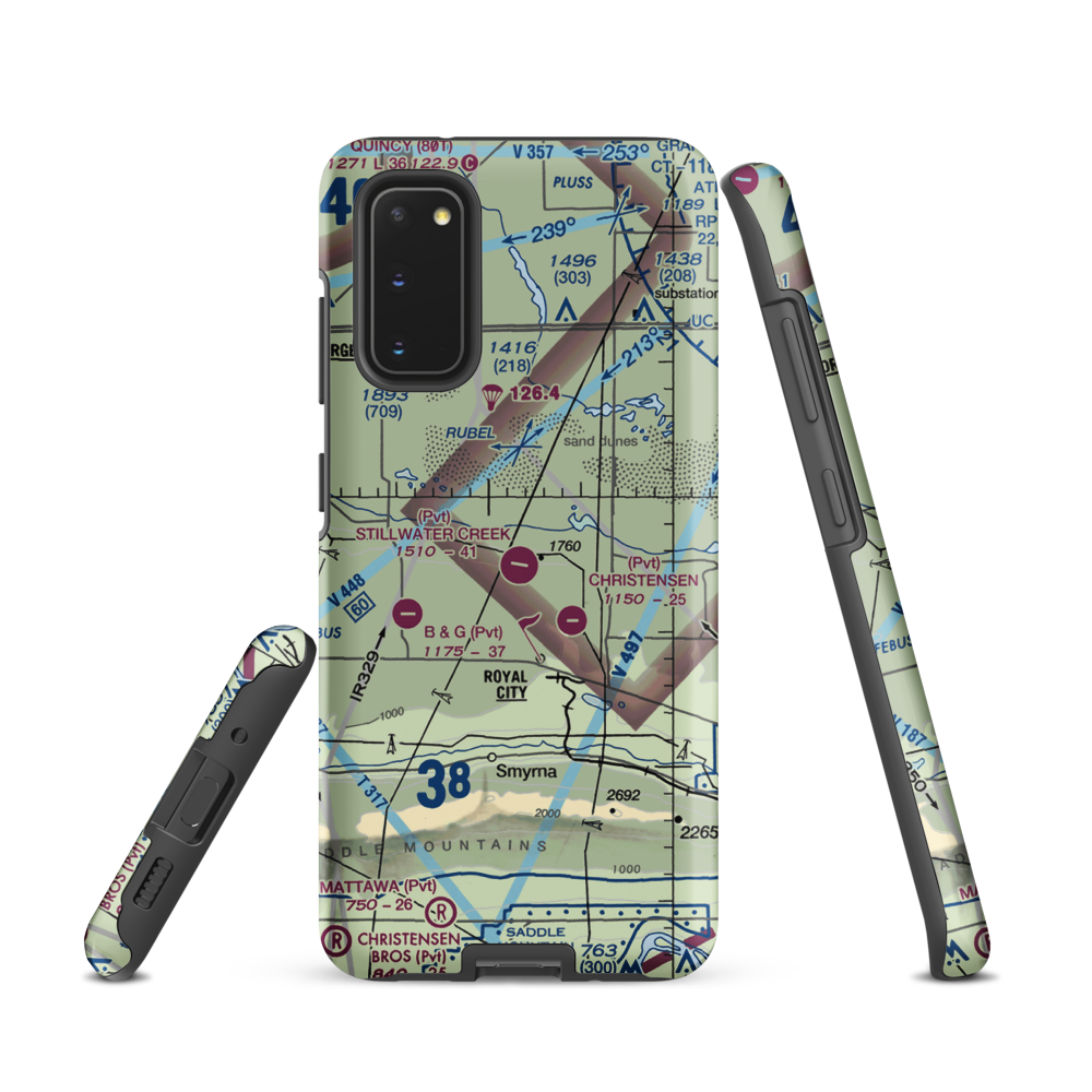 Stillwater Creek Airport (04WN) VFR Sectional Samsung Phone Case Samsung Galaxy S20 model shown